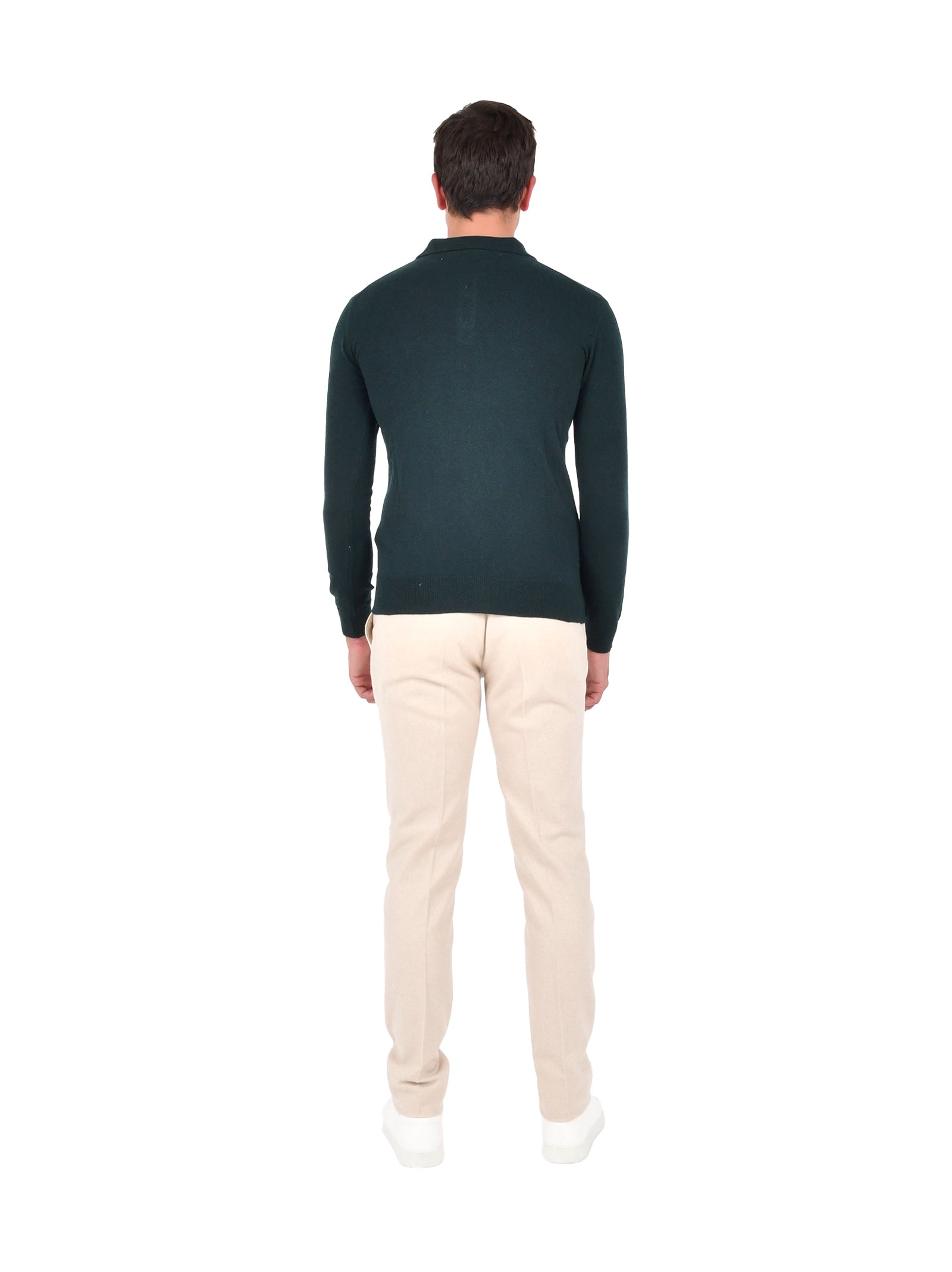 Franzese Collection Long-Sleeved Polo Sweater for Men