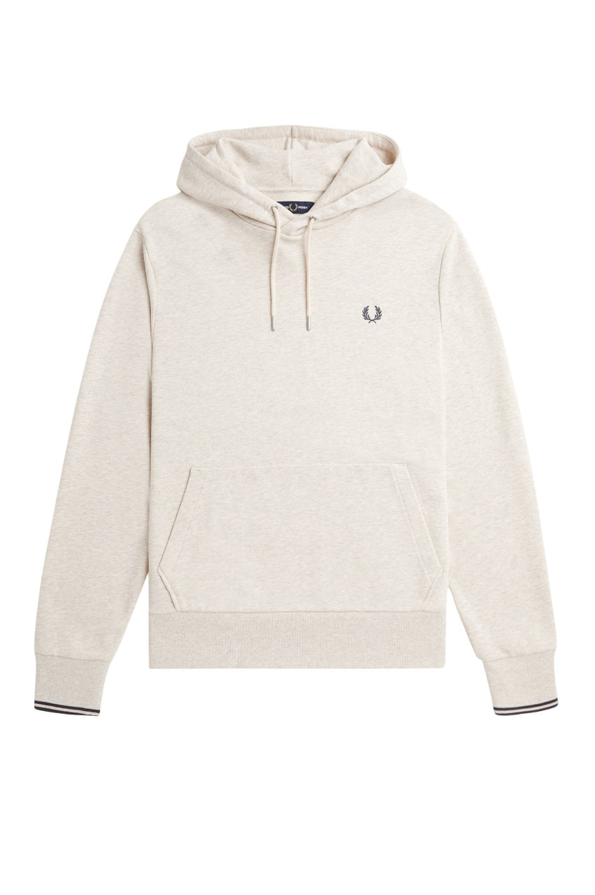 FRED PERRY Regular Fit Hoodie with Striped Cuffs