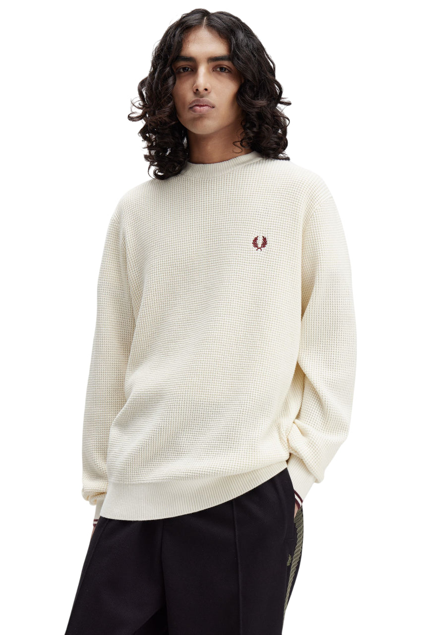 FRED PERRY Classic Fit Lightweight Combed Cotton Sweater for Men