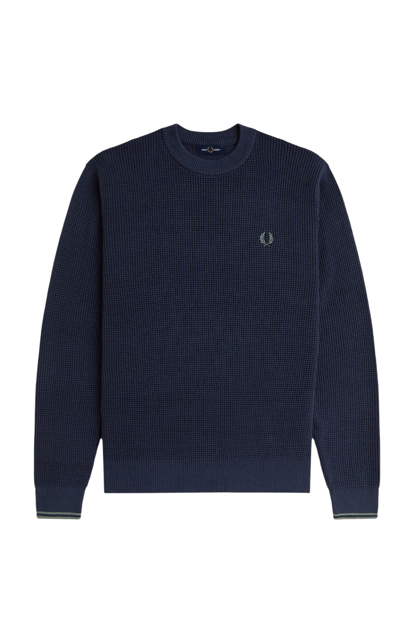 FRED PERRY Classic Fit Crew Neck Sweater for Men