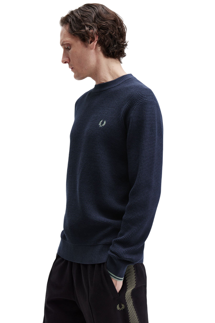 FRED PERRY Classic Fit Crew Neck Sweater for Men