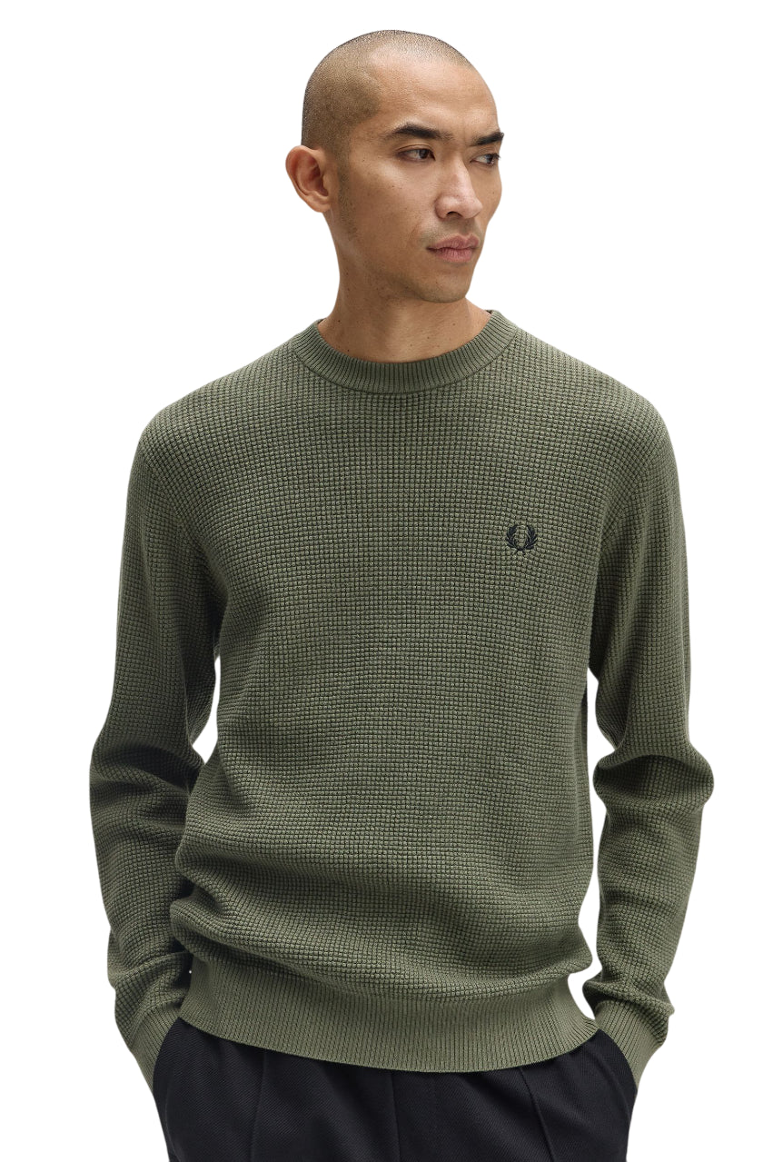 FRED PERRY Classic Fit Crew Neck Sweater for Men - Fall Winter 25/26