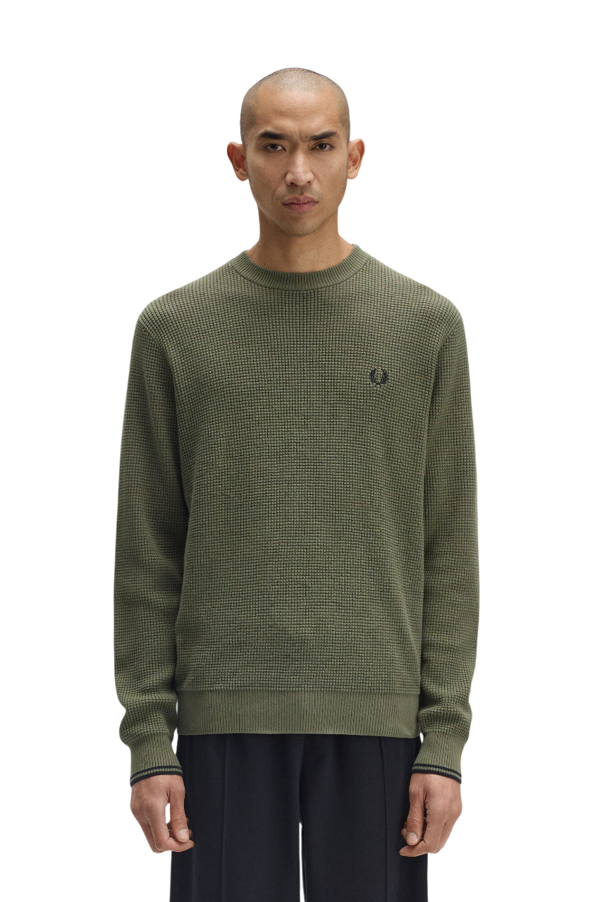 FRED PERRY Classic Fit Crew Neck Sweater for Men - Fall Winter 25/26