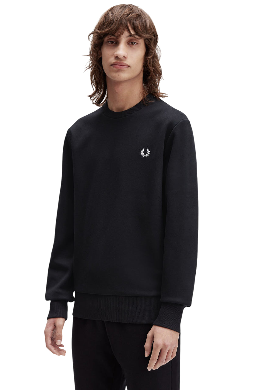 FRED PERRY Regular Fit Sweatshirt with Bold Logo