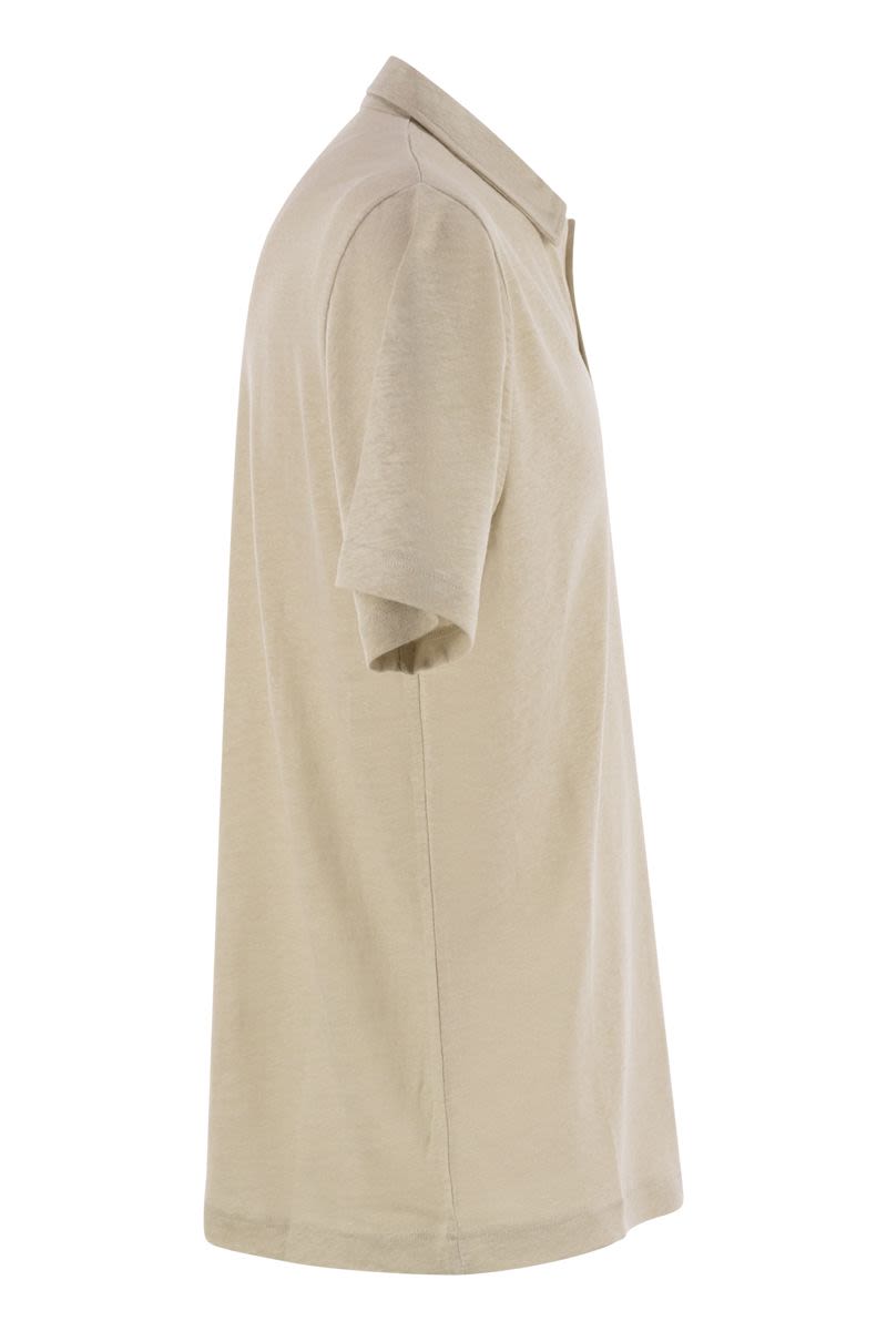 MC2 SAINT BARTH Fraser Men's Linen Polo Shirt - Half Sleeve