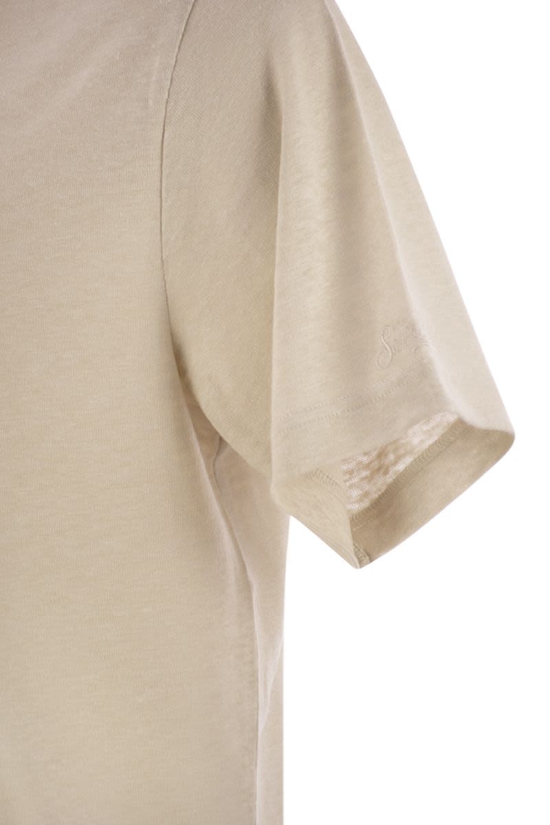 MC2 SAINT BARTH Fraser Men's Linen Polo Shirt - Half Sleeve