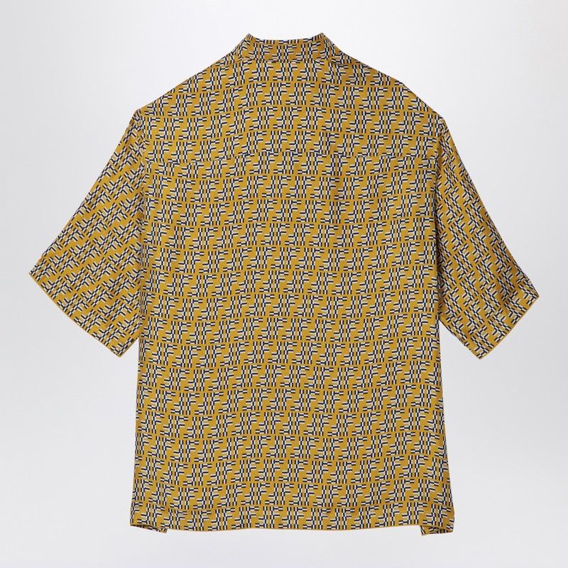 FENDI Silk Shirt with FF Labyrinth Design for Men