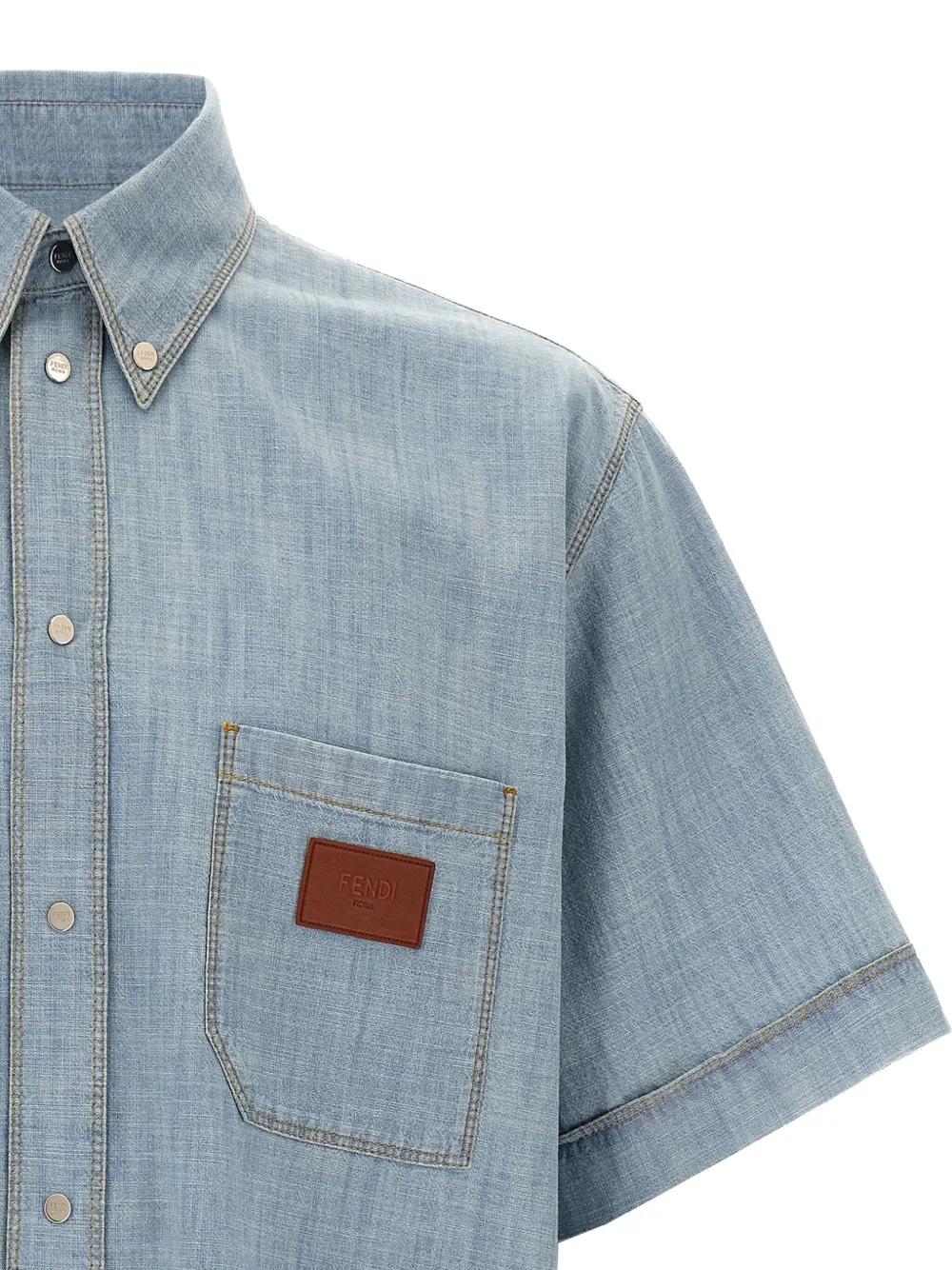 FENDI Light Chambray Button-Up Shirt