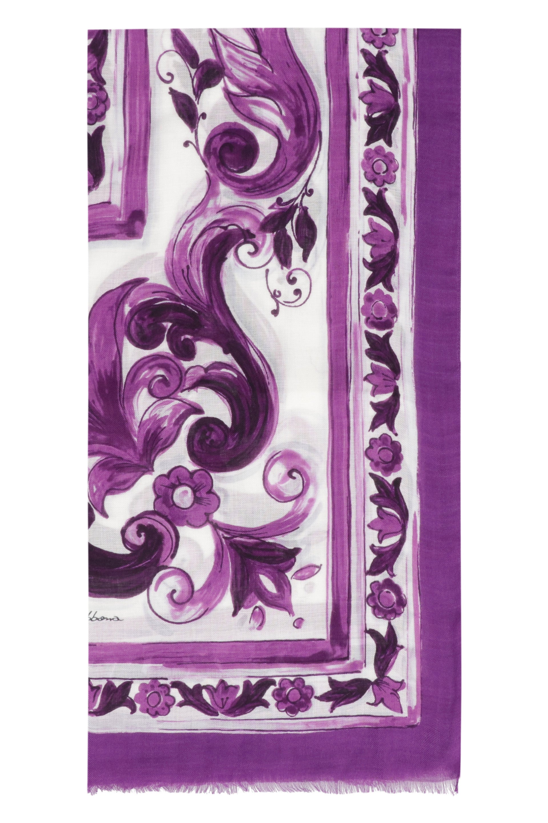 DOLCE & GABBANA Modal and Silk Blend Scarf - 135x200 cm