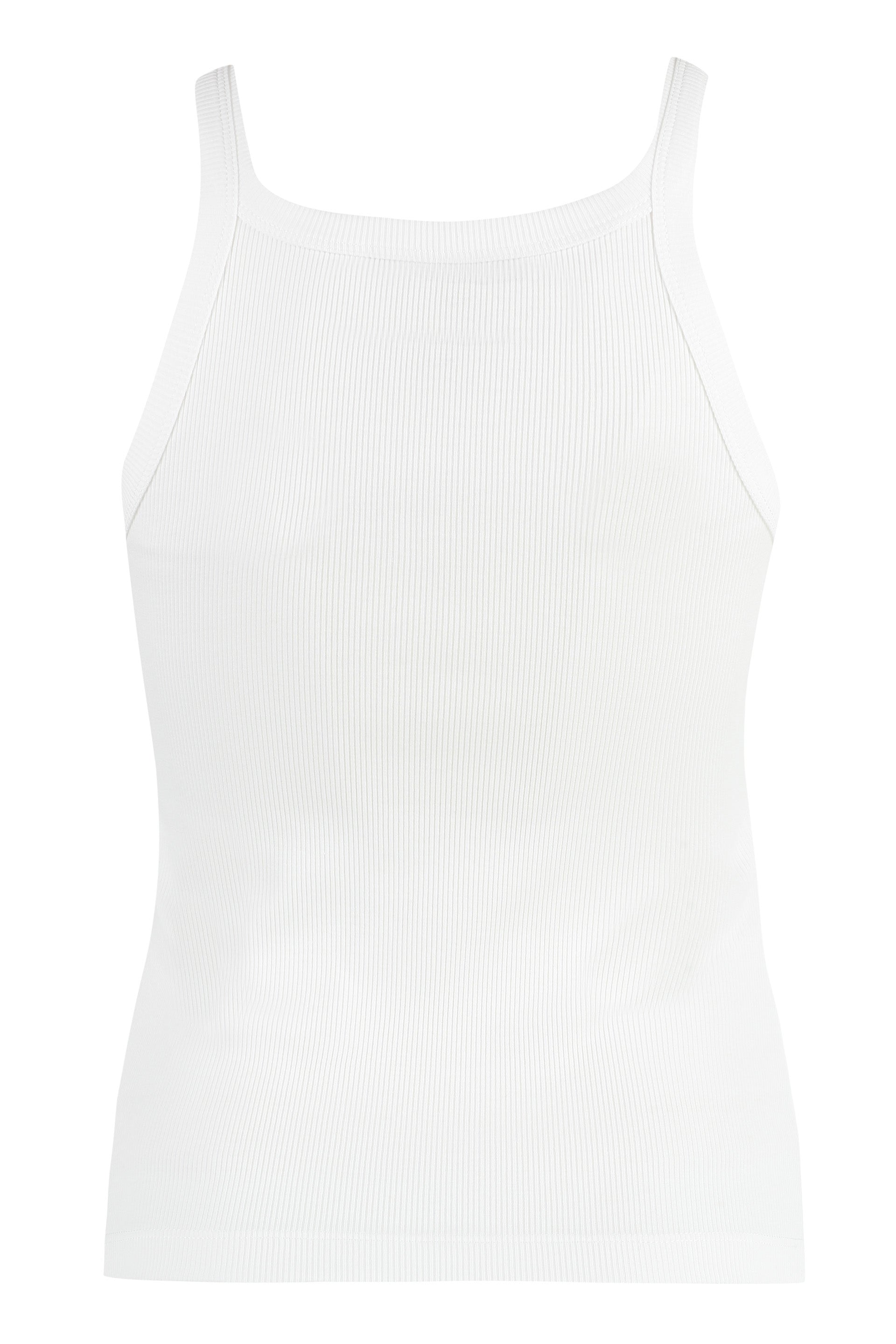 FENDI Ribbed Cotton Tank Top