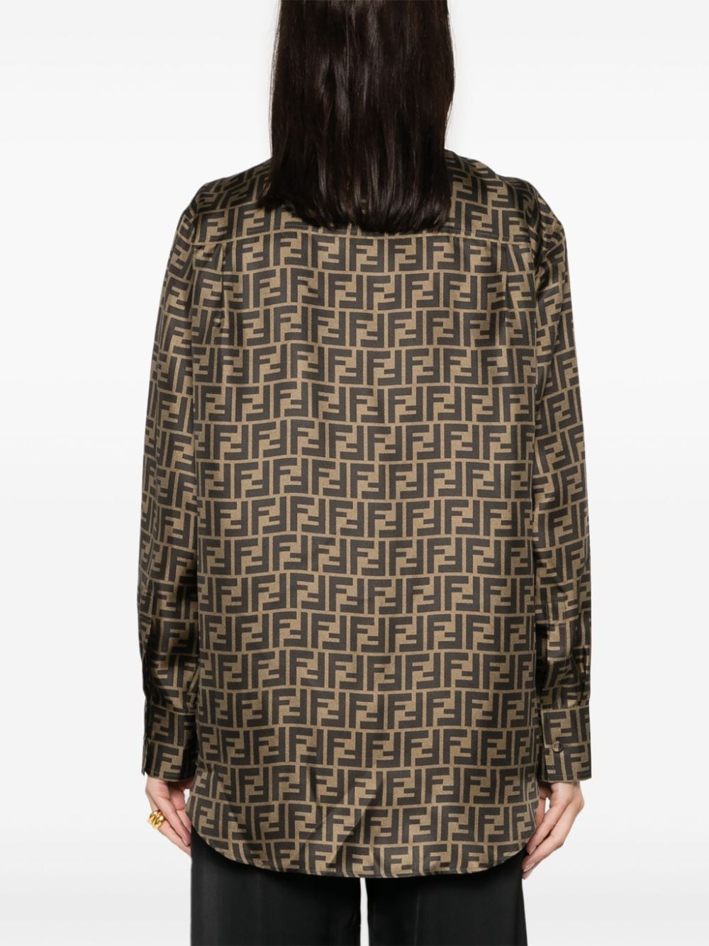 FENDI Silk Button-Up Shirt for Women