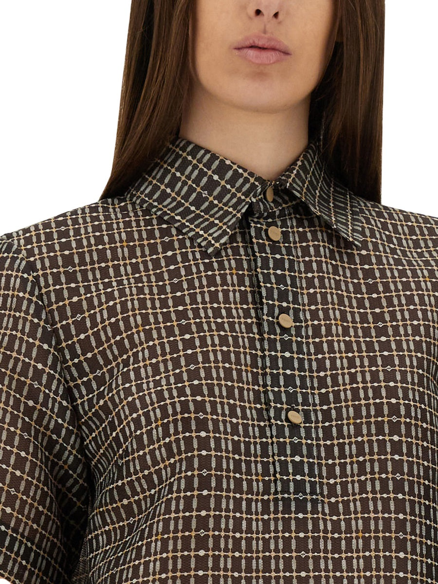 FENDI Silk Blend Net Shirt - Size 40