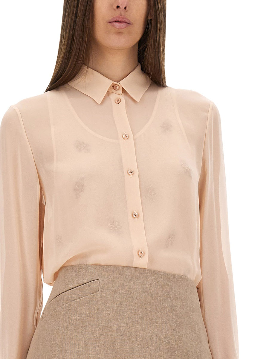 FENDI Elegant Mini Blouse with Silk Georgette Top
