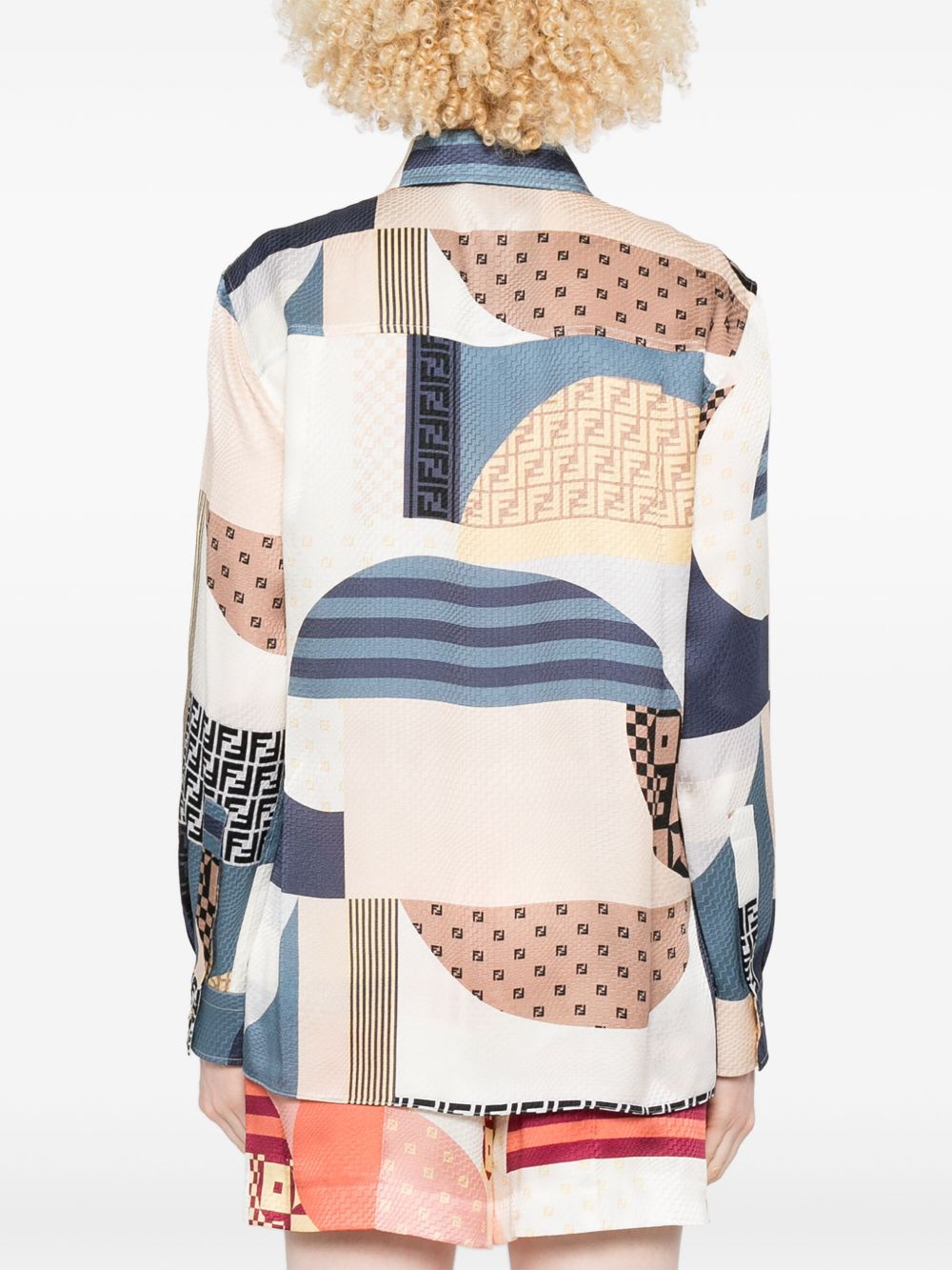 FENDI Silk Button-Up Shirt for Women - SS25 Collection