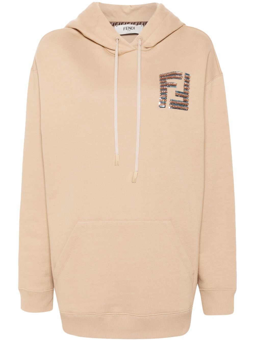FENDI Sequinned FF Logo Hoodie