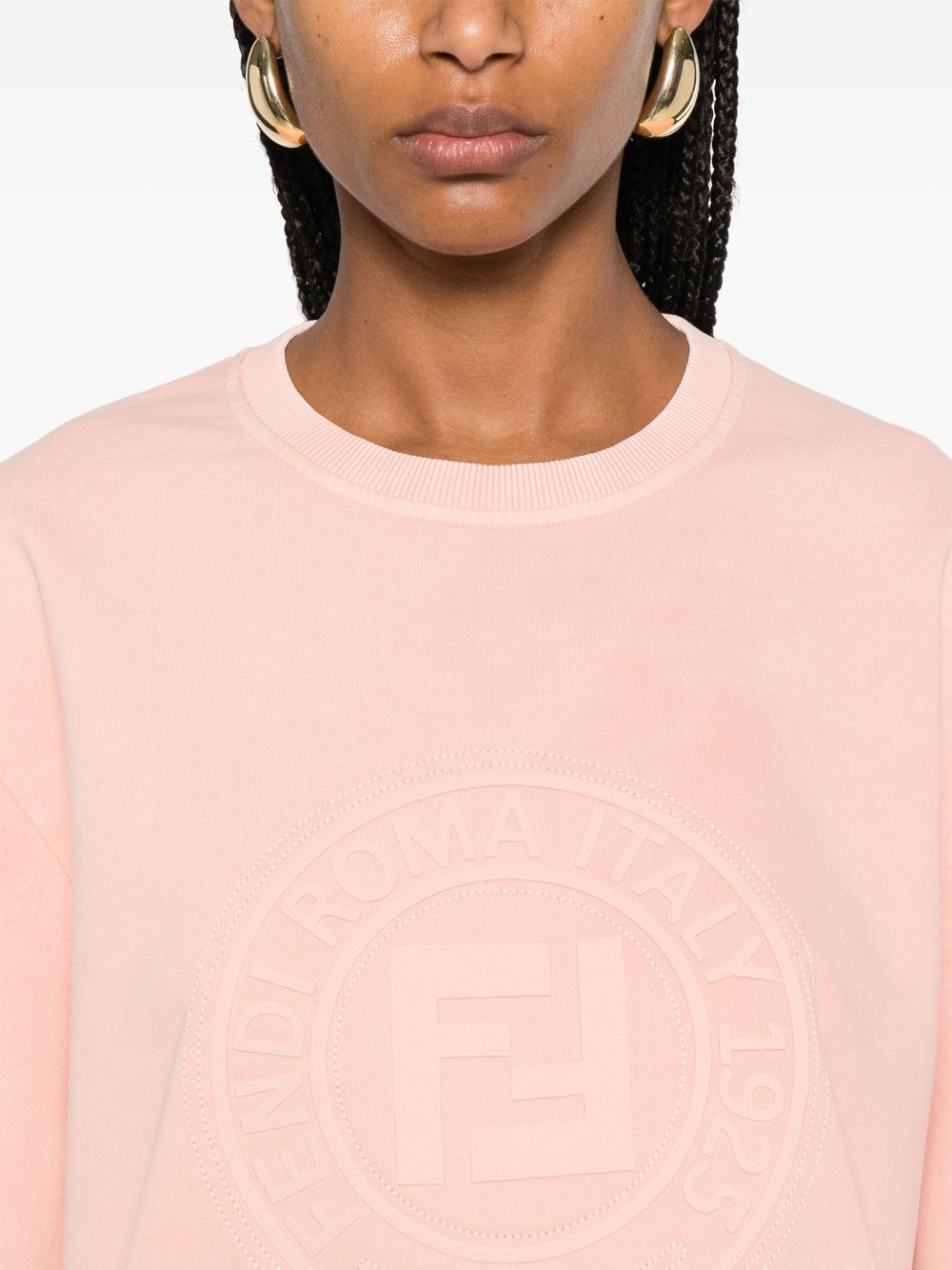 FENDI Logo Cotton T-Shirt