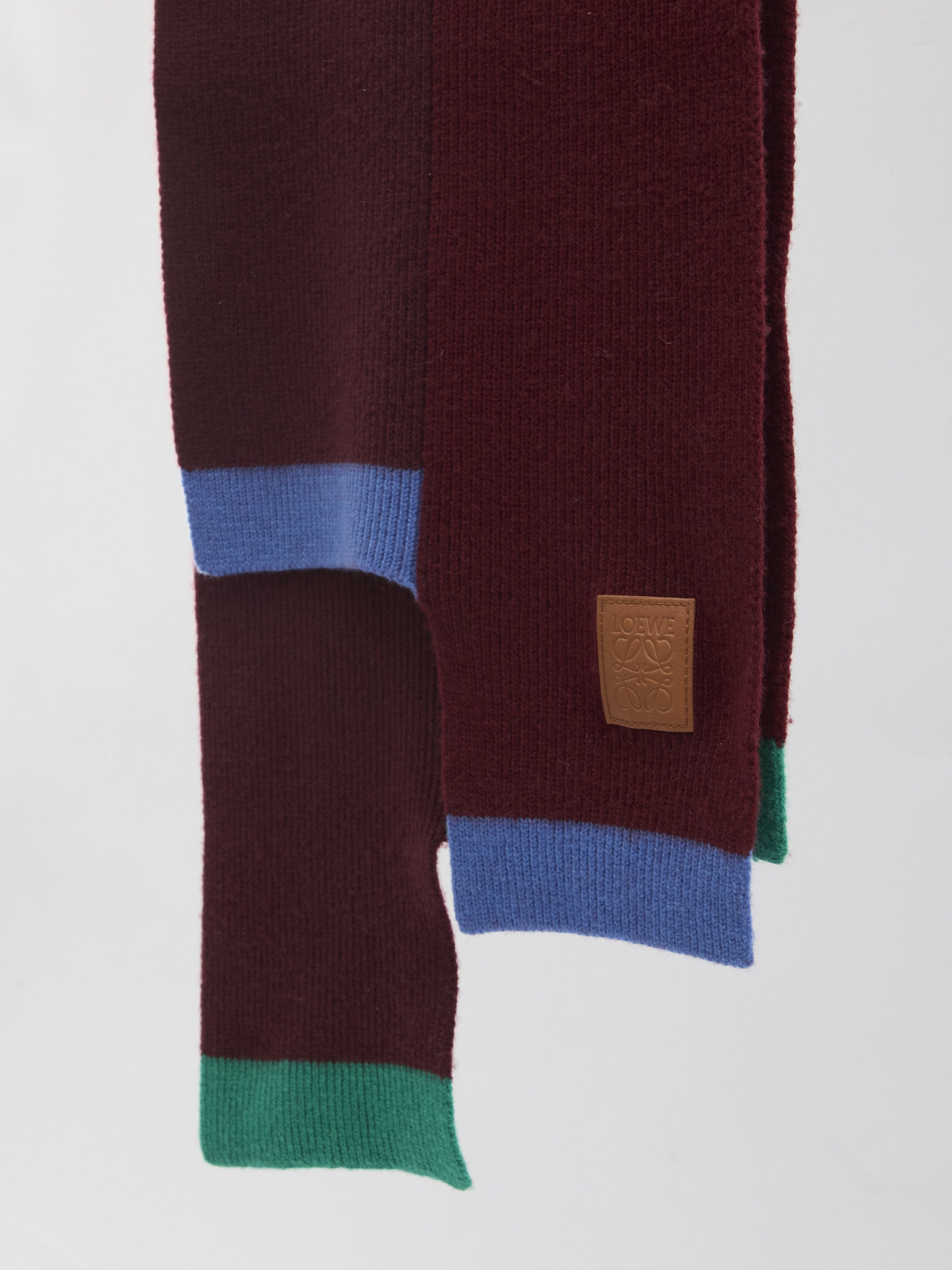 LOEWE Asymmetric Wool Scarf 30 x 182 cm