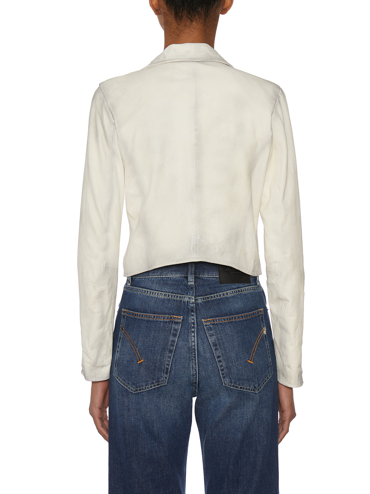 SWORD Women's Mini Studded Leather Jacket - Size 42