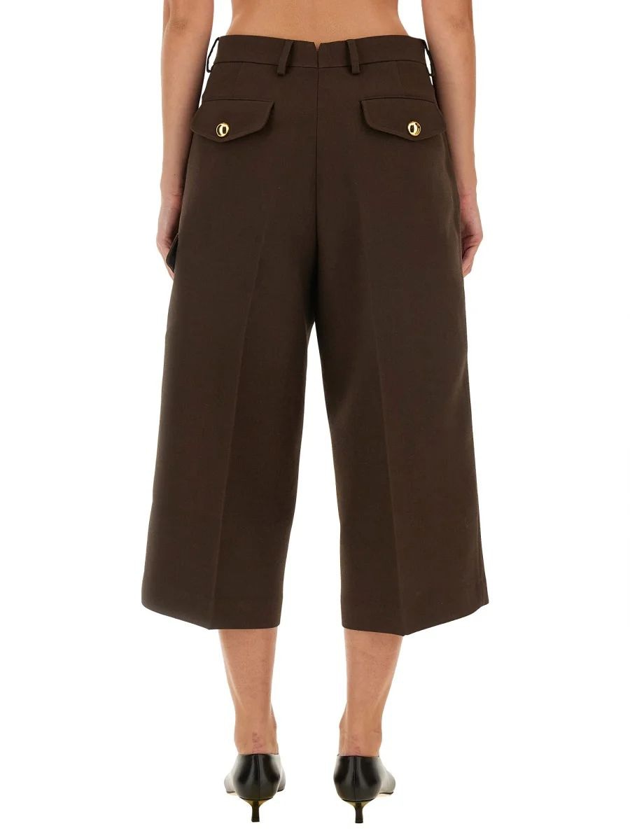 AMI PARIS Military-Inspired Wool Bermuda Shorts for Women