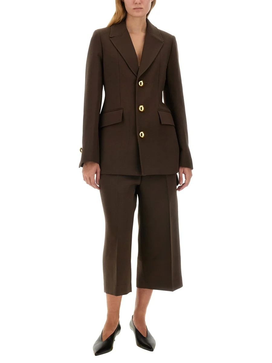 AMI PARIS Military-Inspired Wool Bermuda Shorts for Women