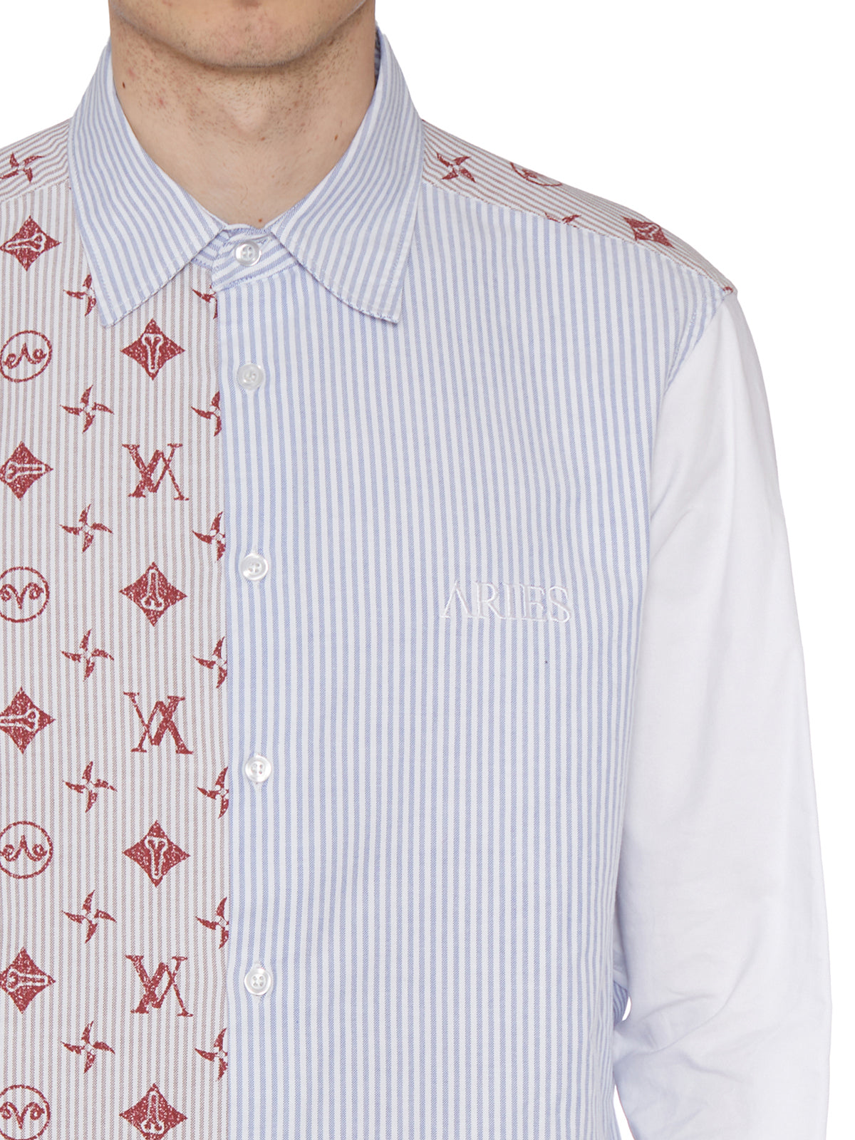 ARIES Patchwork Cotton Shirt for Men - Size M