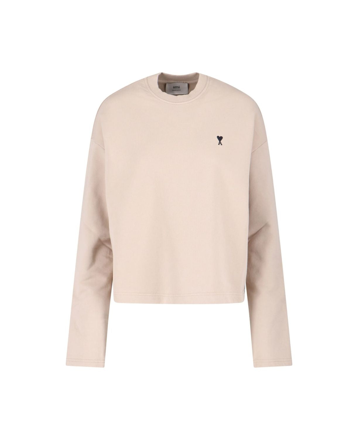 AMI PARIS Contrast Heart Crewneck Sweatshirt for Women