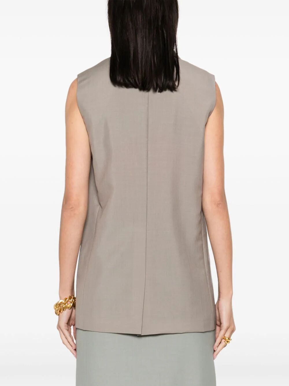FENDI Embroidered Logo Mohair Wool Waistcoat
