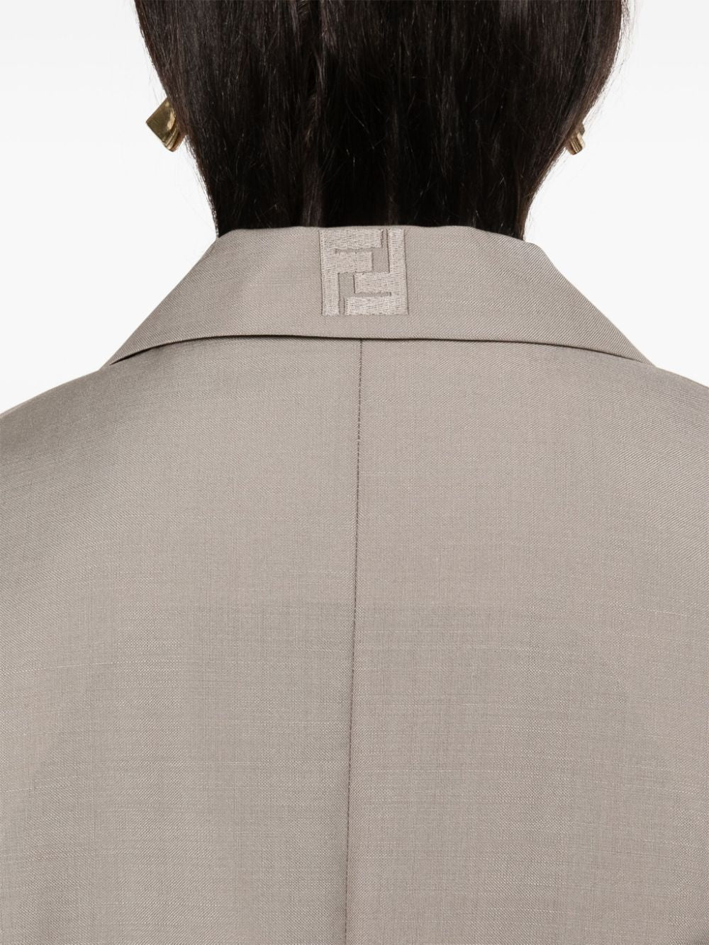 FENDI Embroidered Logo Mohair Wool Waistcoat