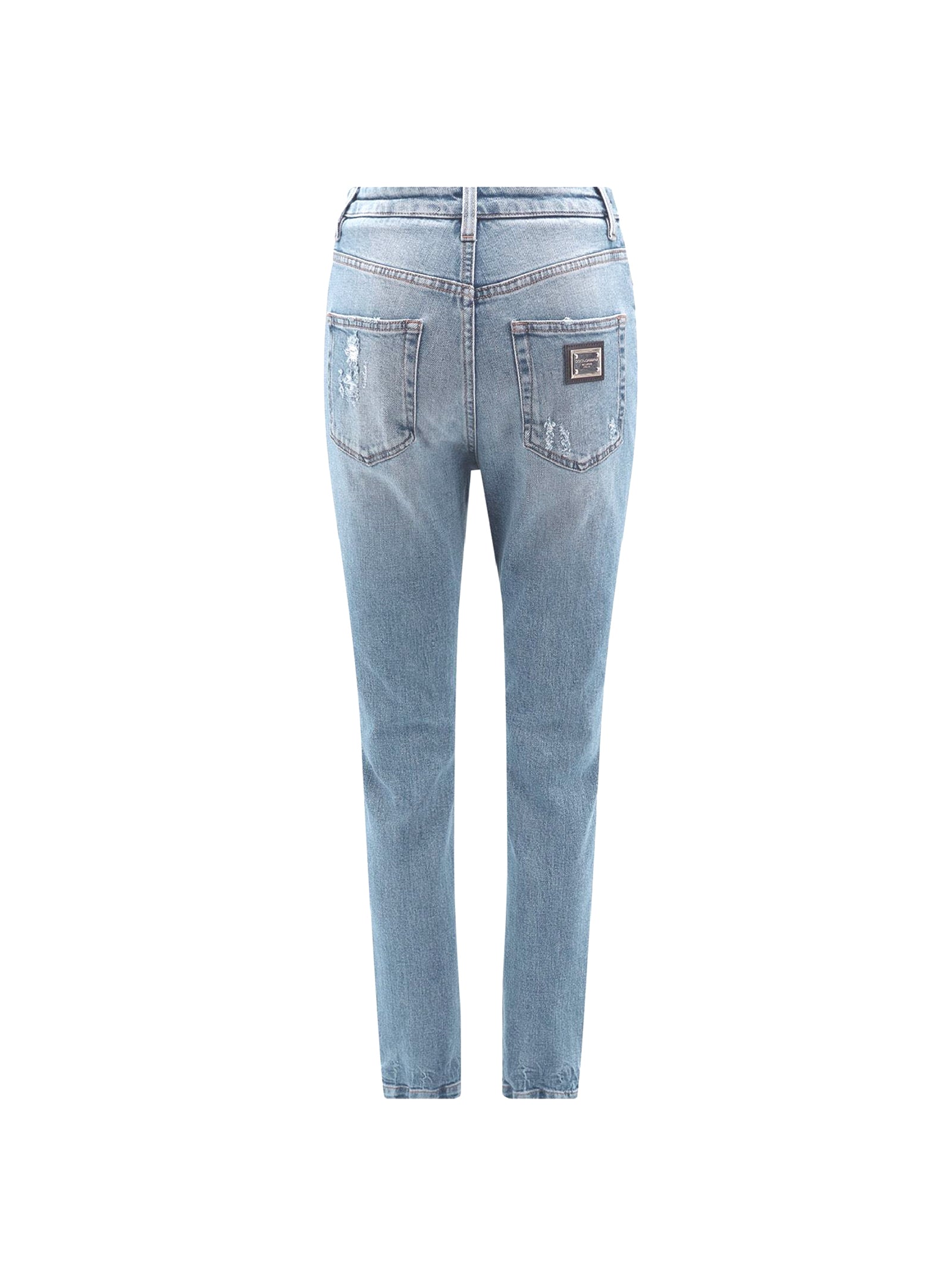DOLCE & GABBANA Stretch Cotton Jeans for Women - SS24 Collection