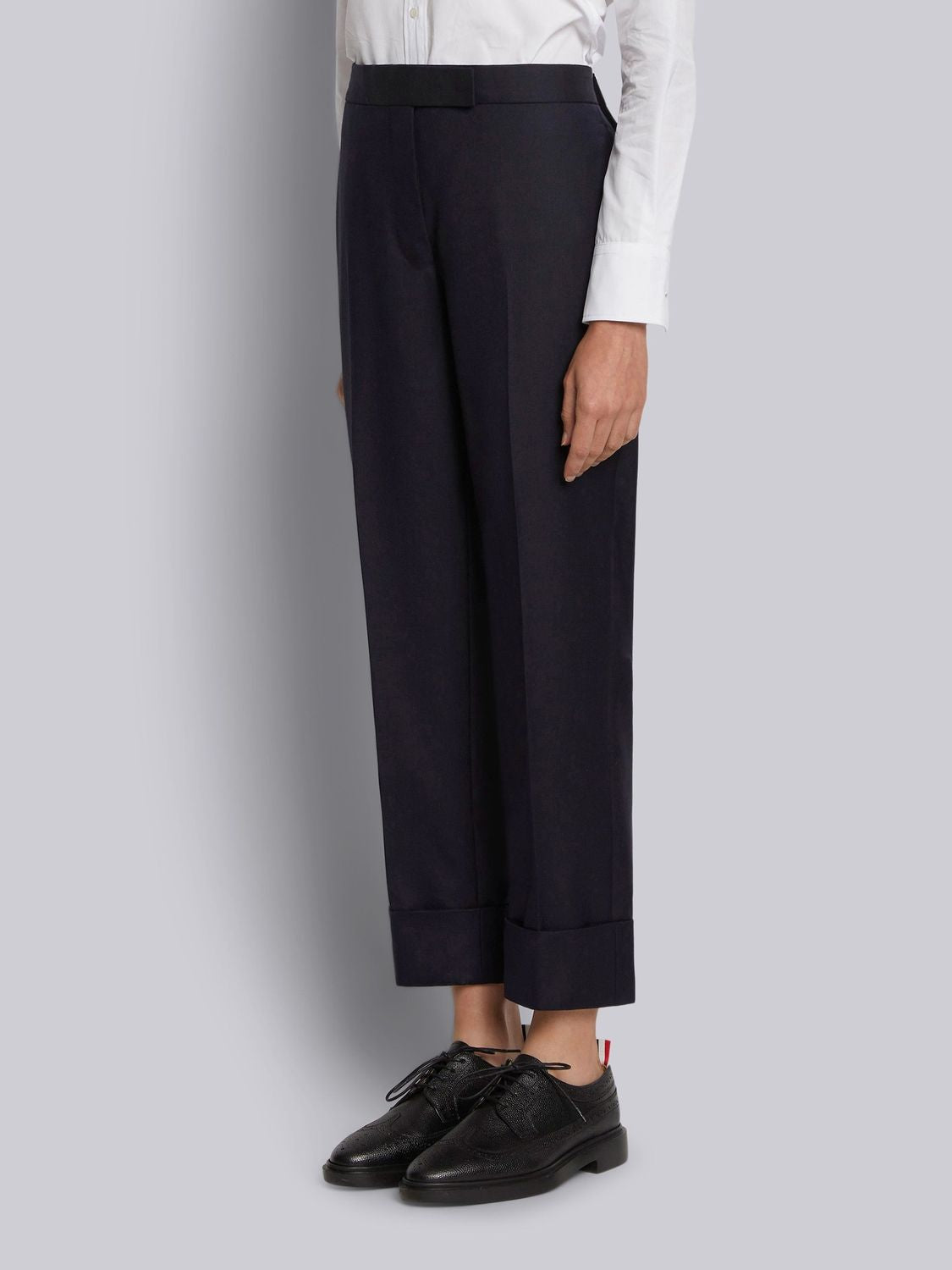 THOM BROWNE Women's Tailored Wool Trousers - FW25 Collection