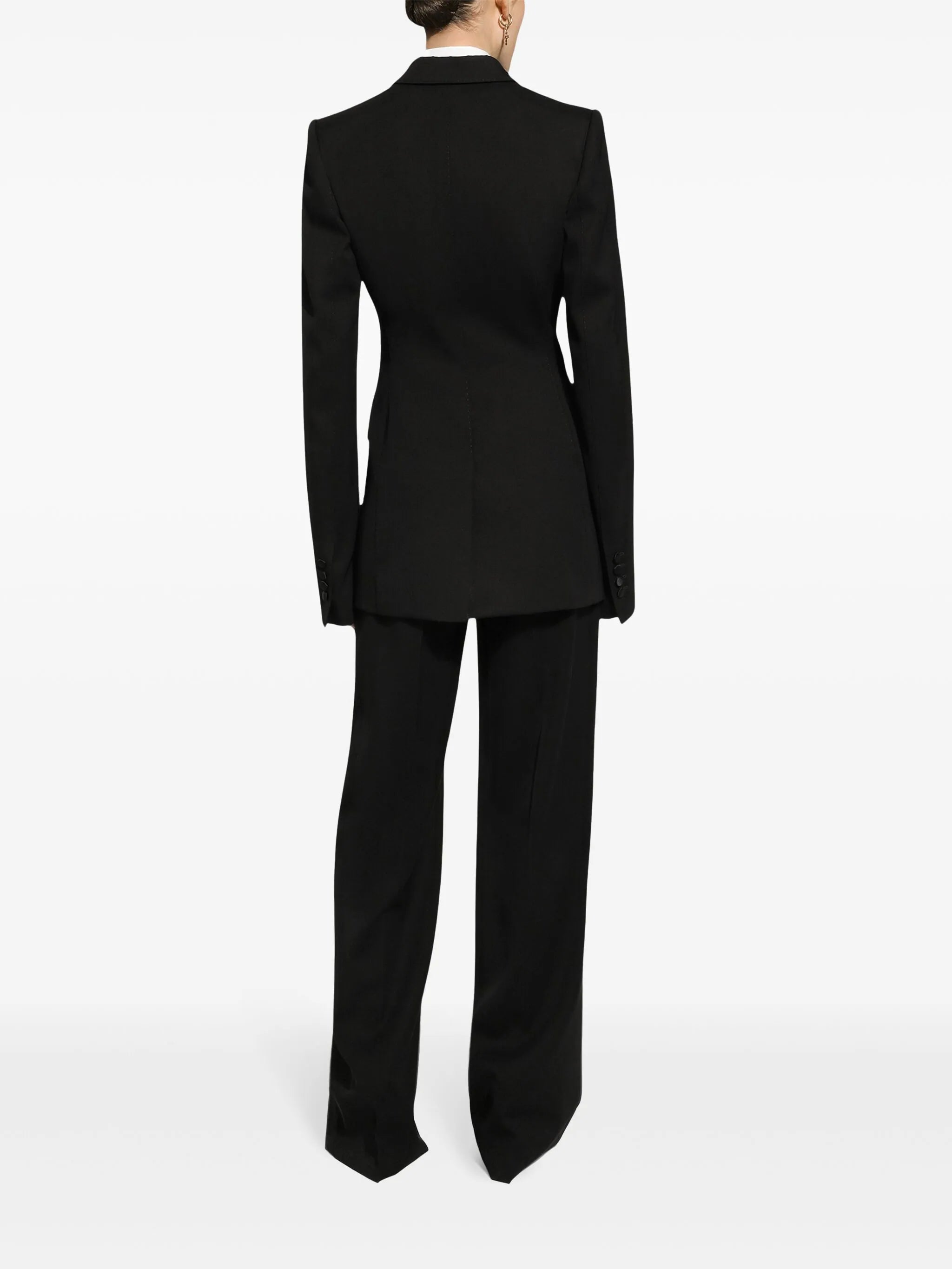 DOLCE & GABBANA Straight Wool Trousers for Women - FW25 Collection