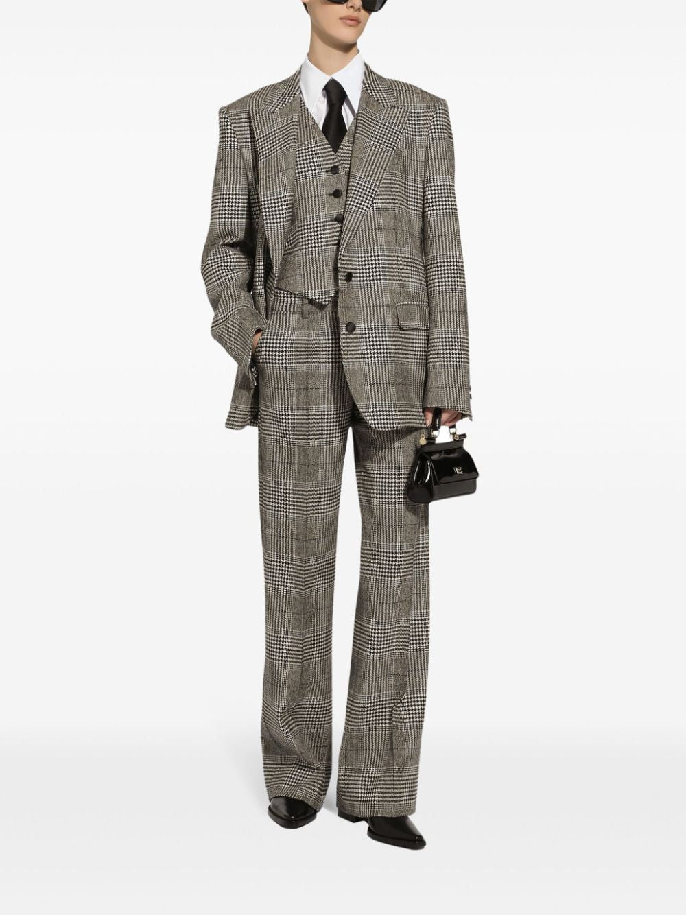 DOLCE & GABBANA Tartan Check Trousers for Women - Size S8100