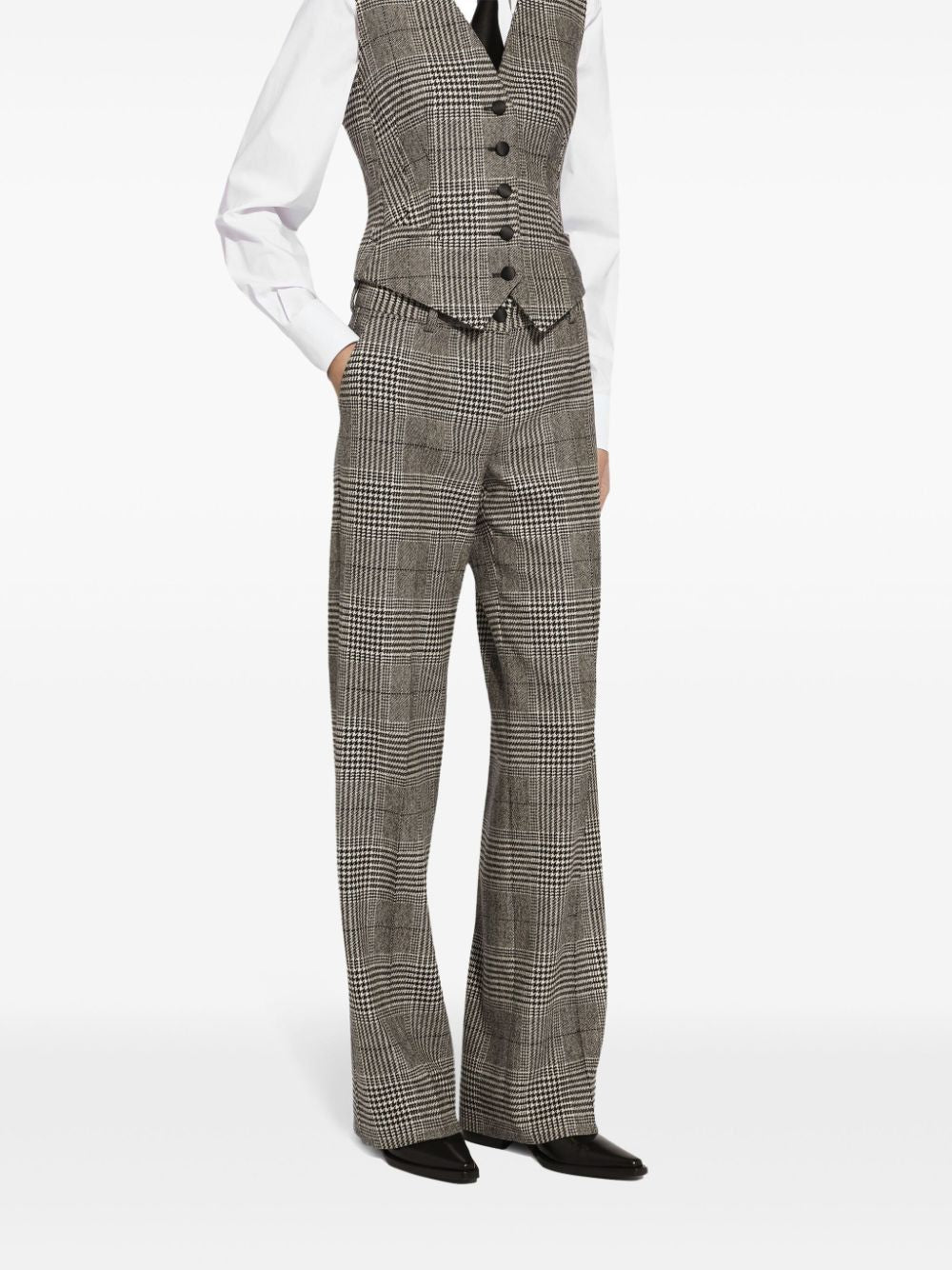 DOLCE & GABBANA Tartan Check Trousers for Women - Size S8100