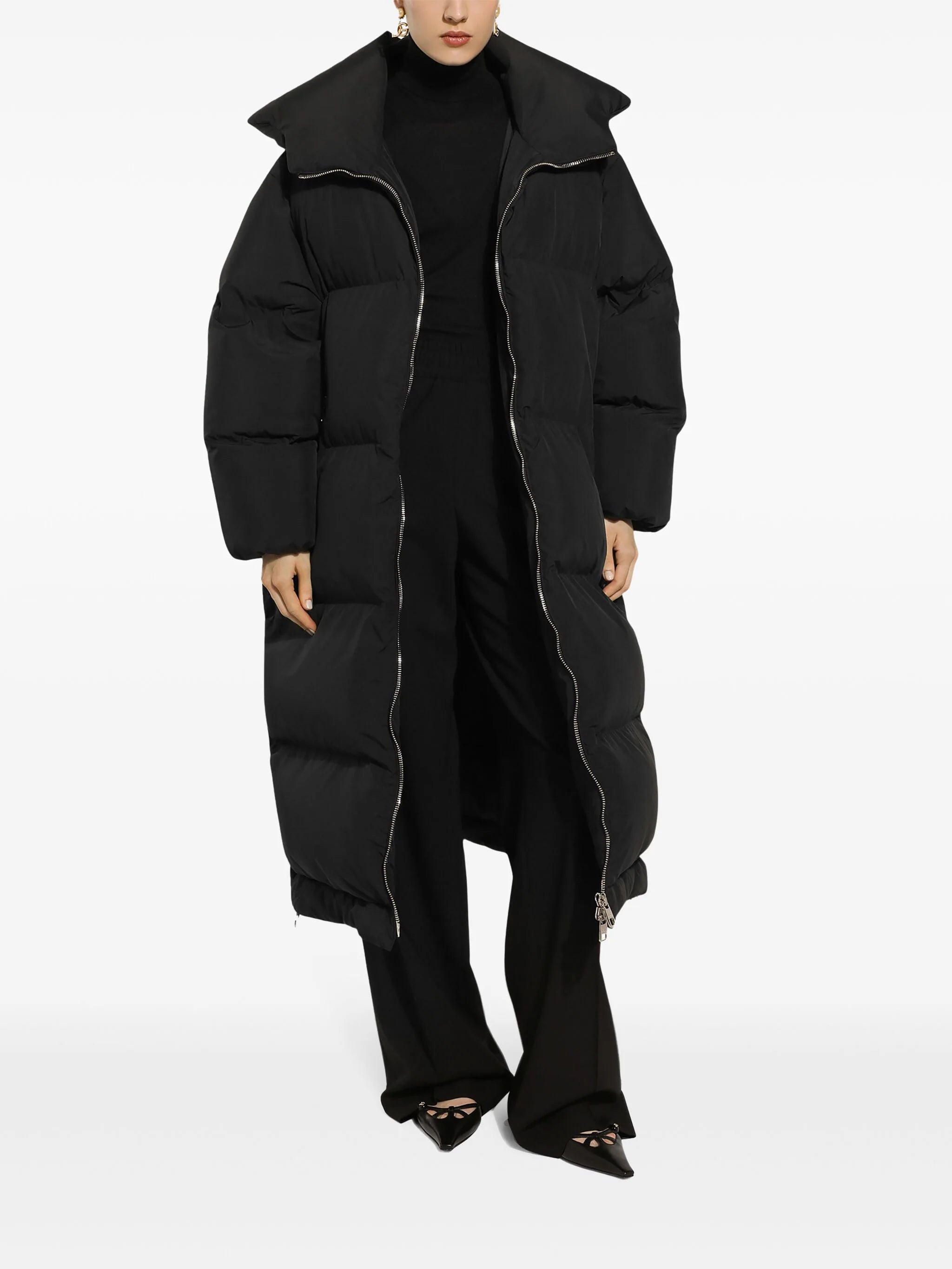 DOLCE & GABBANA Straight Wool Trousers for Women - FW25 Collection