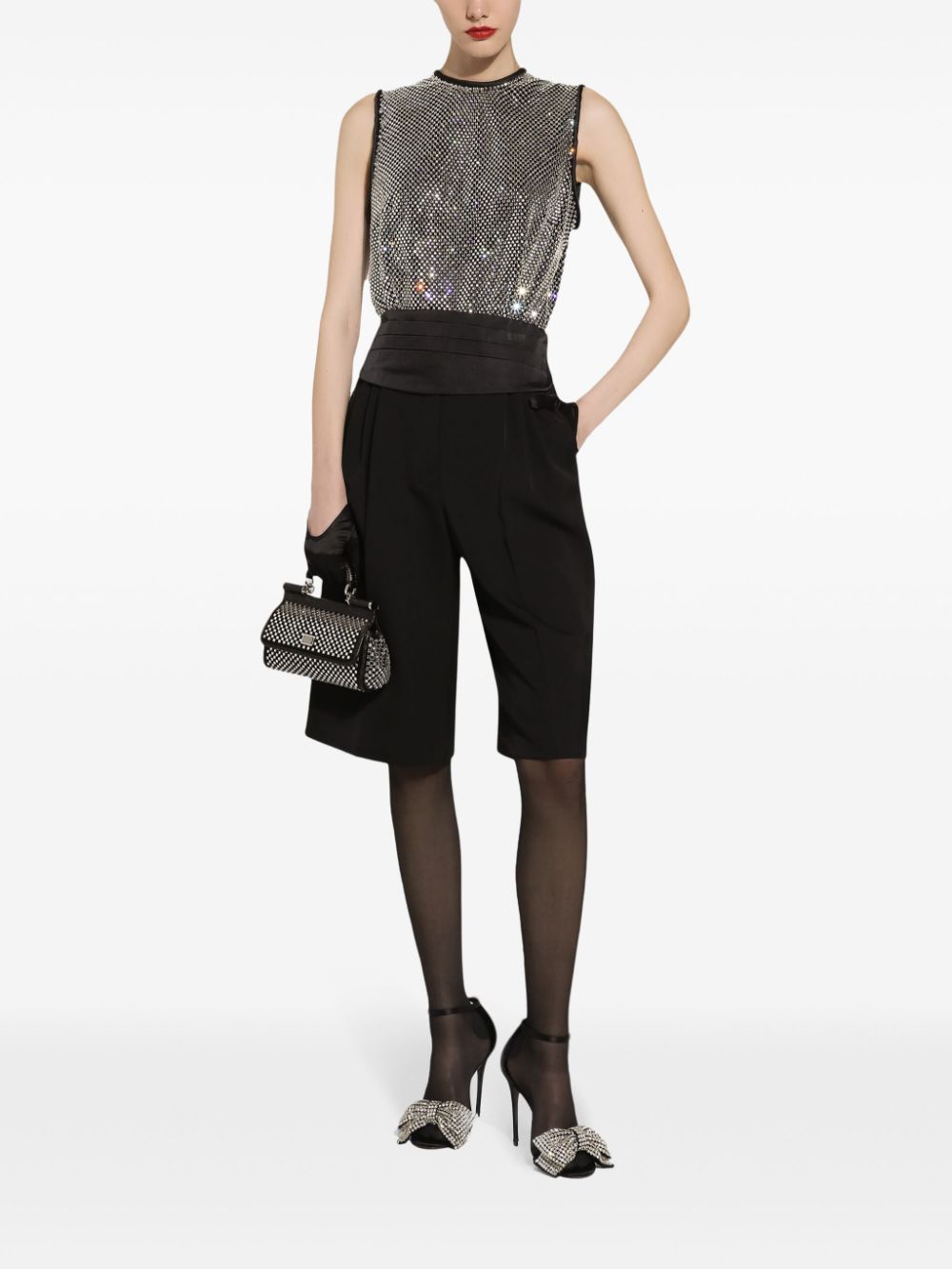 DOLCE & GABBANA Bermuda Tuxedo Pants - Regular Fit