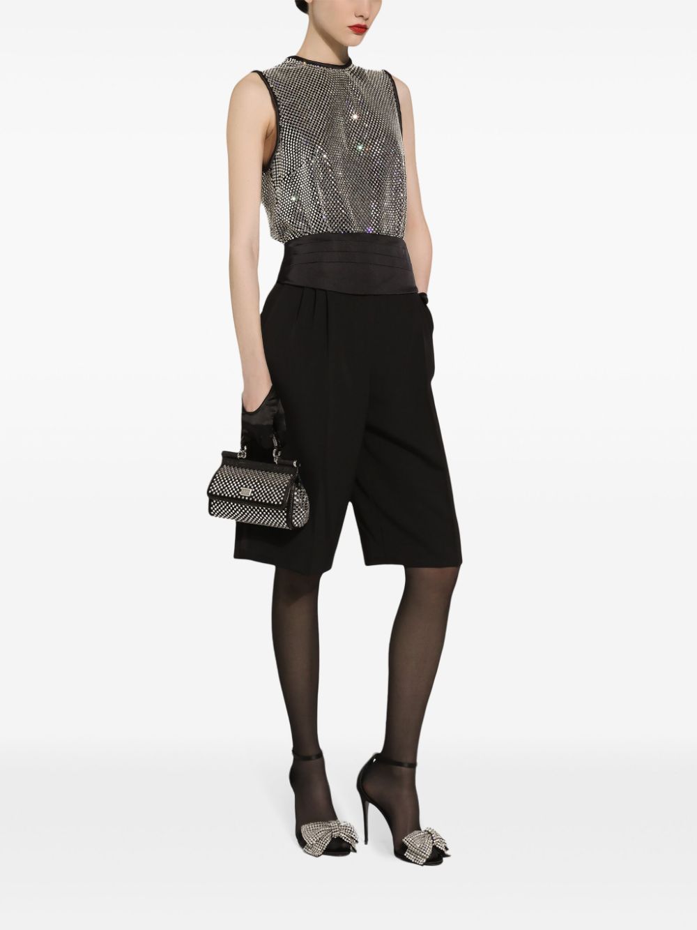 DOLCE & GABBANA Bermuda Tuxedo Pants - Regular Fit