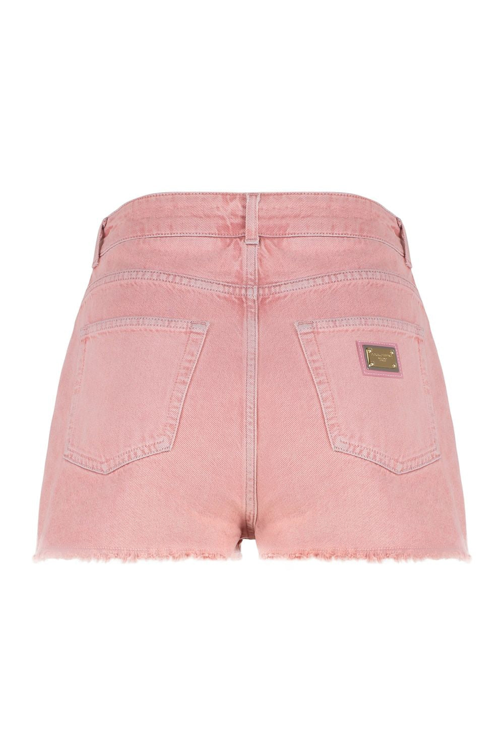 DOLCE & GABBANA Frayed Hem Denim Shorts - Women's Mini Fit