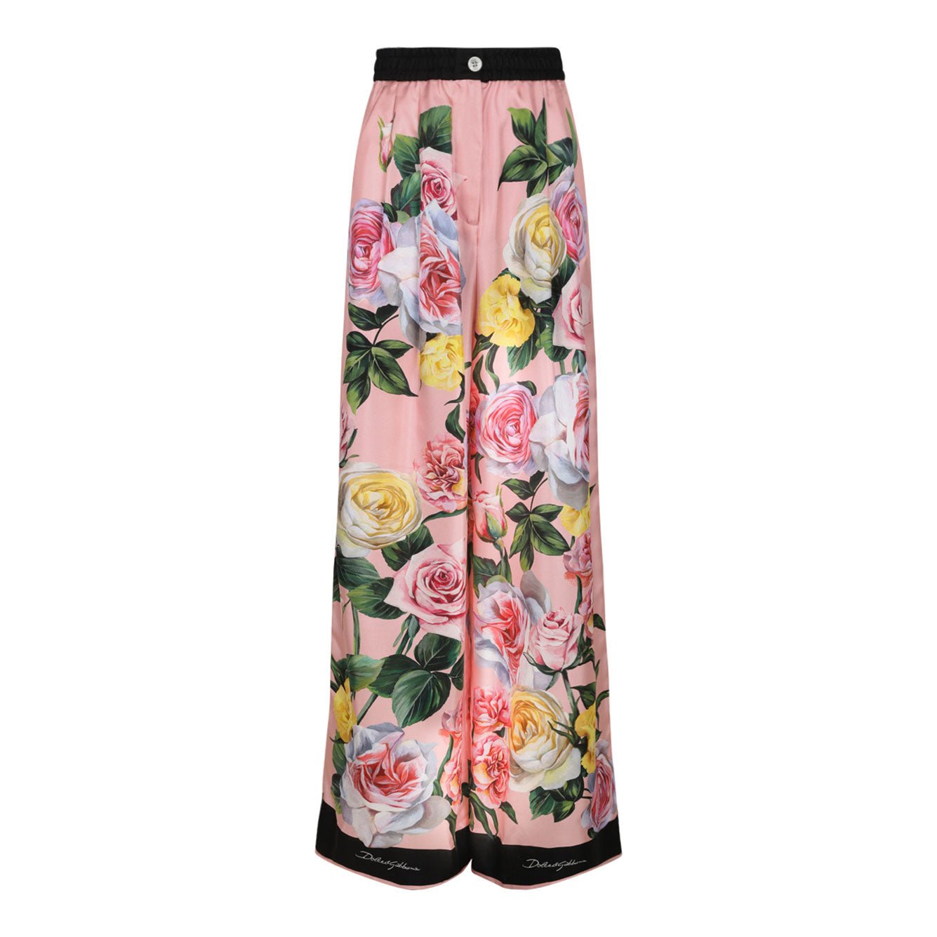 DOLCE & GABBANA Luxury Silk Trousers for Women - Spring/Summer Collection