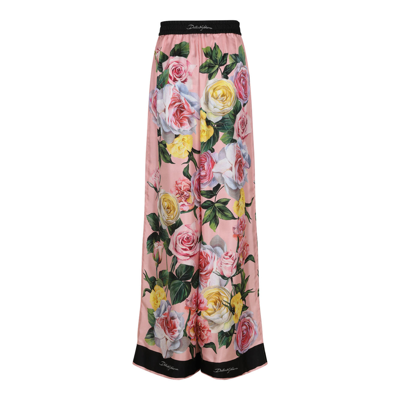 DOLCE & GABBANA Luxury Silk Trousers for Women - Spring/Summer Collection