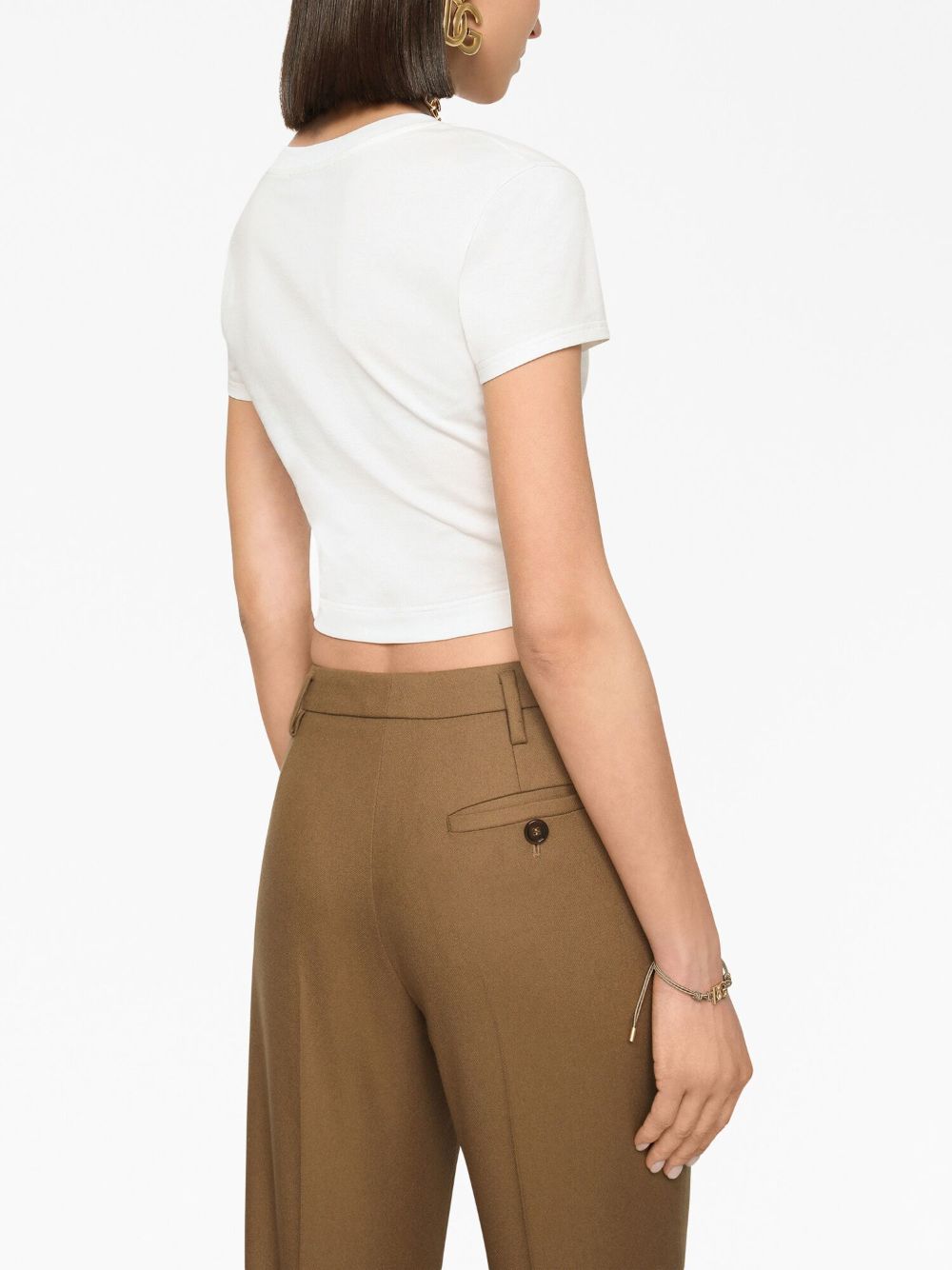 DOLCE & GABBANA Flare Fit Wool Pants - Size 40