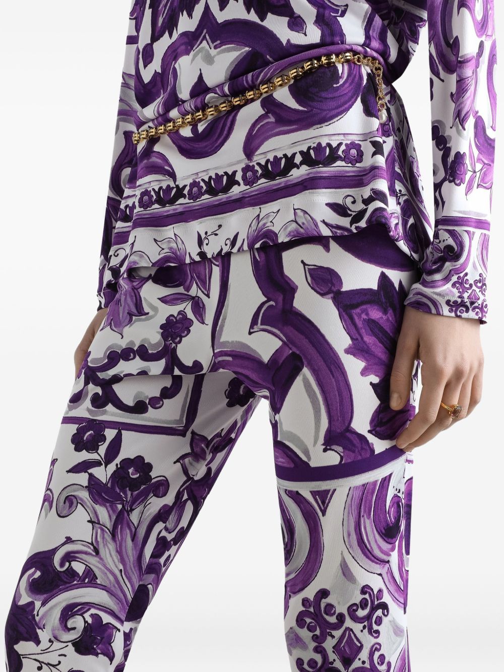 DOLCE & GABBANA Slim Cut Mini Trousers with Elasticated Drawstring Waistband