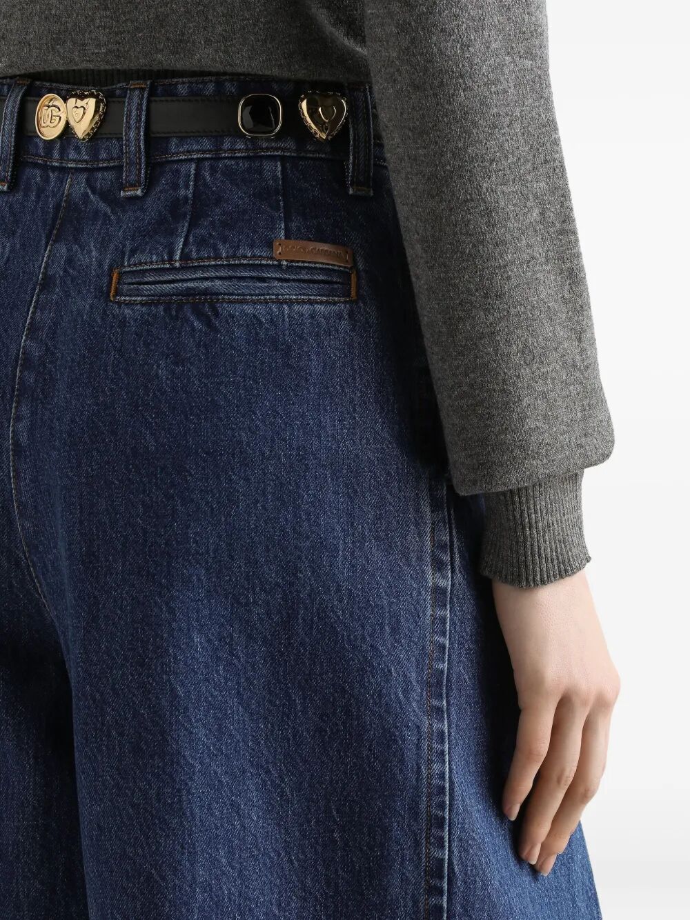 DOLCE & GABBANA Five Pocket Pleated Jeans for Women