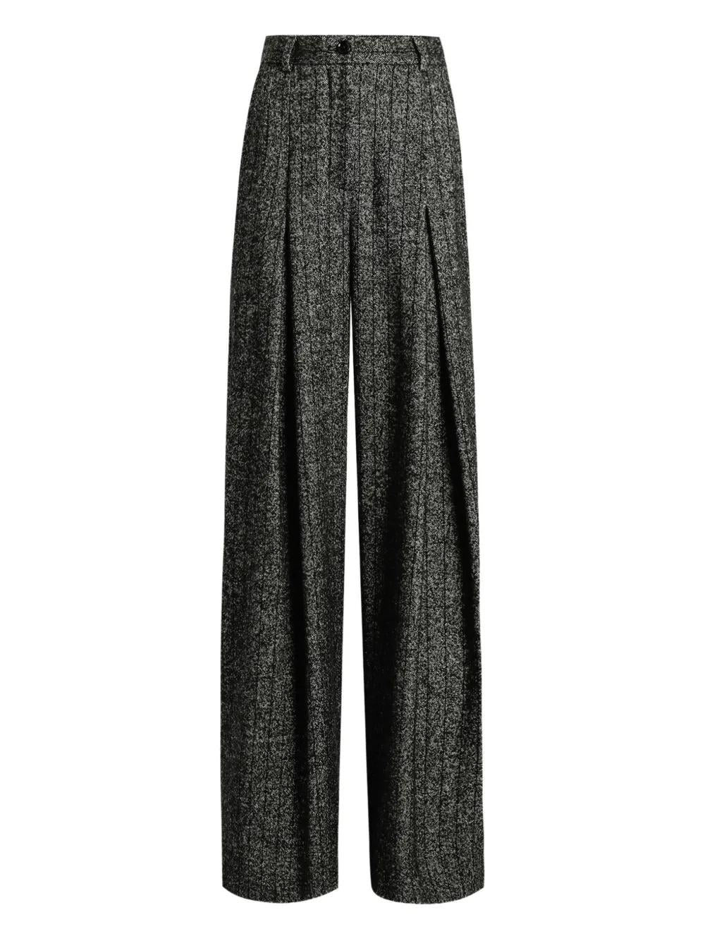 DOLCE & GABBANA Pleated Tweed Trousers