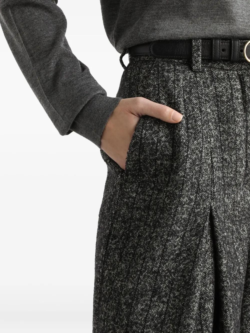 DOLCE & GABBANA Pleated Tweed Trousers