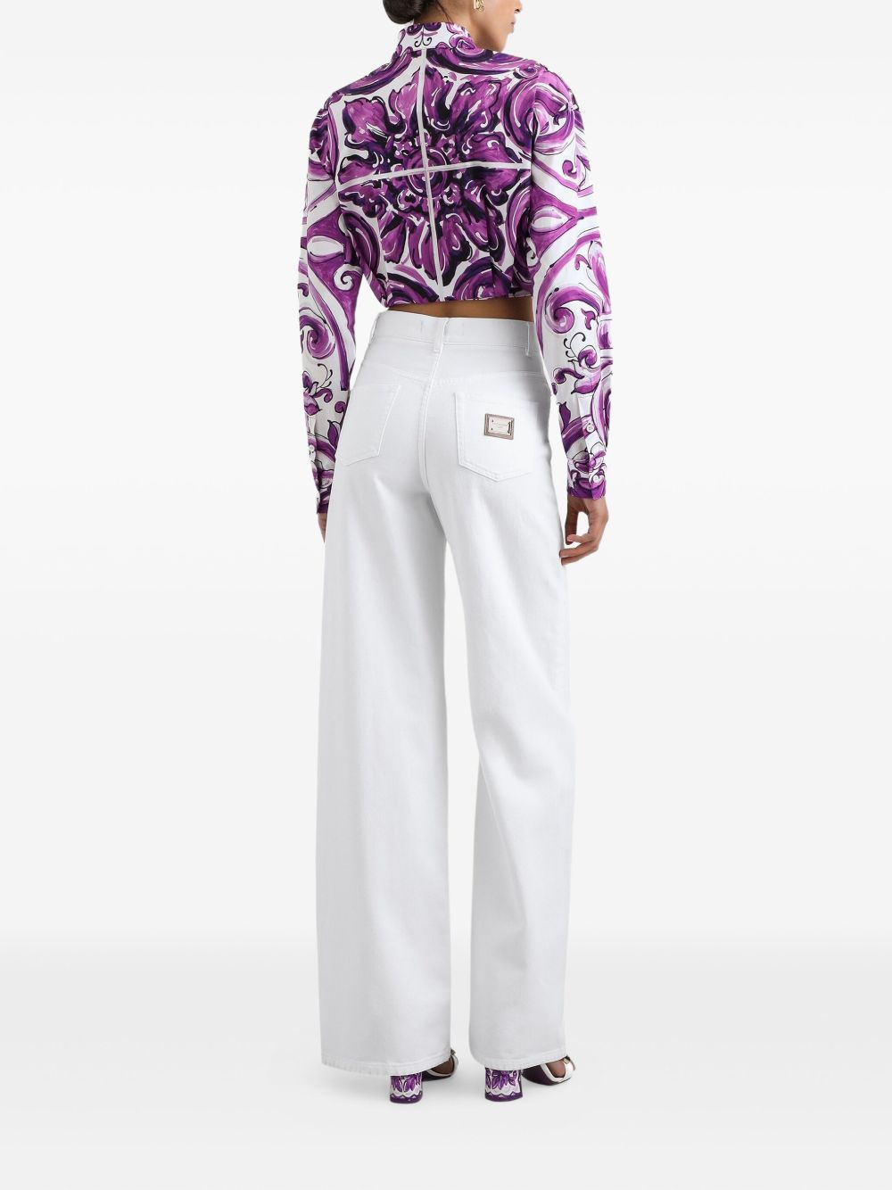 DOLCE & GABBANA Cotton Trousers for Women - FW25 Collection