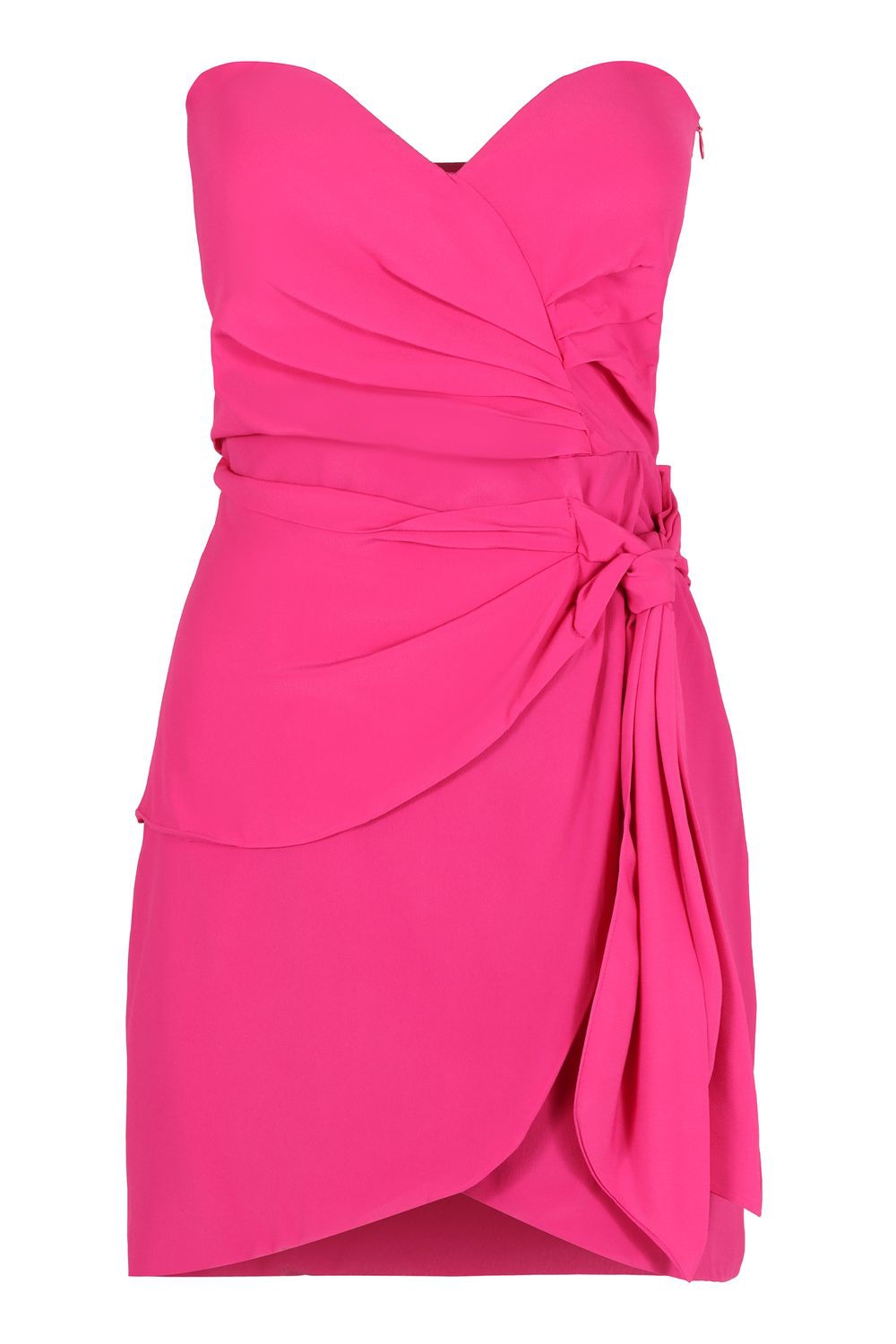 FEDERICA TOSI Off-the-Shoulder Mini Dress with Decorative Front Knot