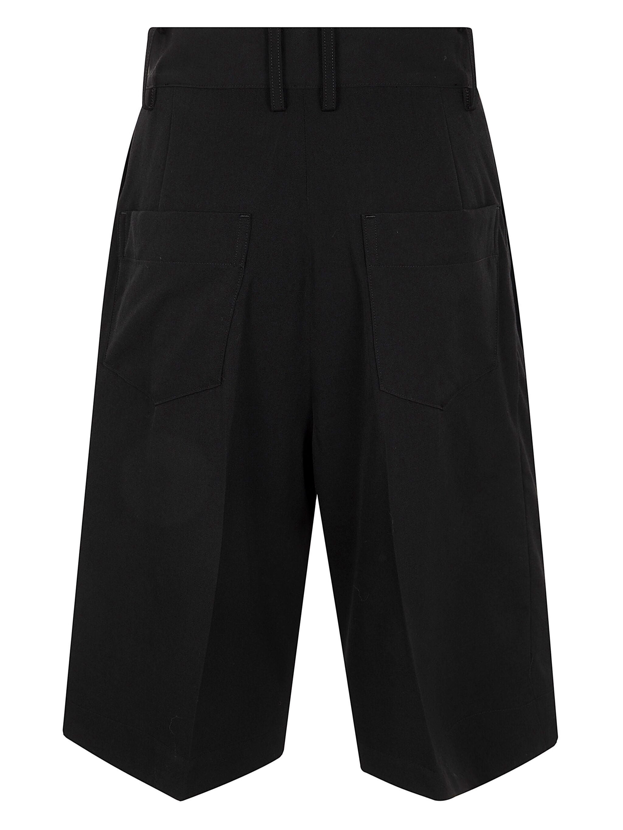 YOHJI YAMAMOTO Wool R-4Tuck Mini Short Pants
