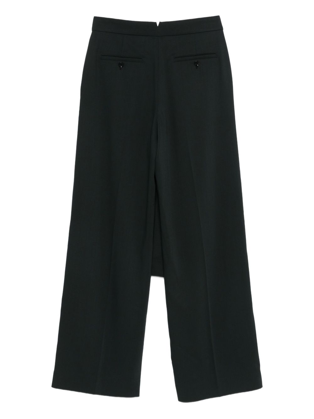 AMI PARIS Layered Women's Wool Trousers with Ruffled Overlay