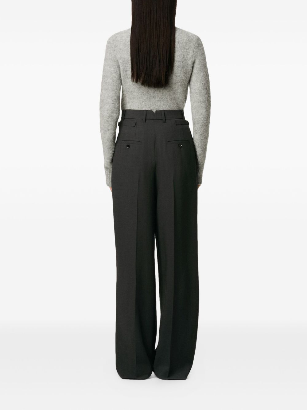 AMI PARIS High-Waisted Pleated Trousers