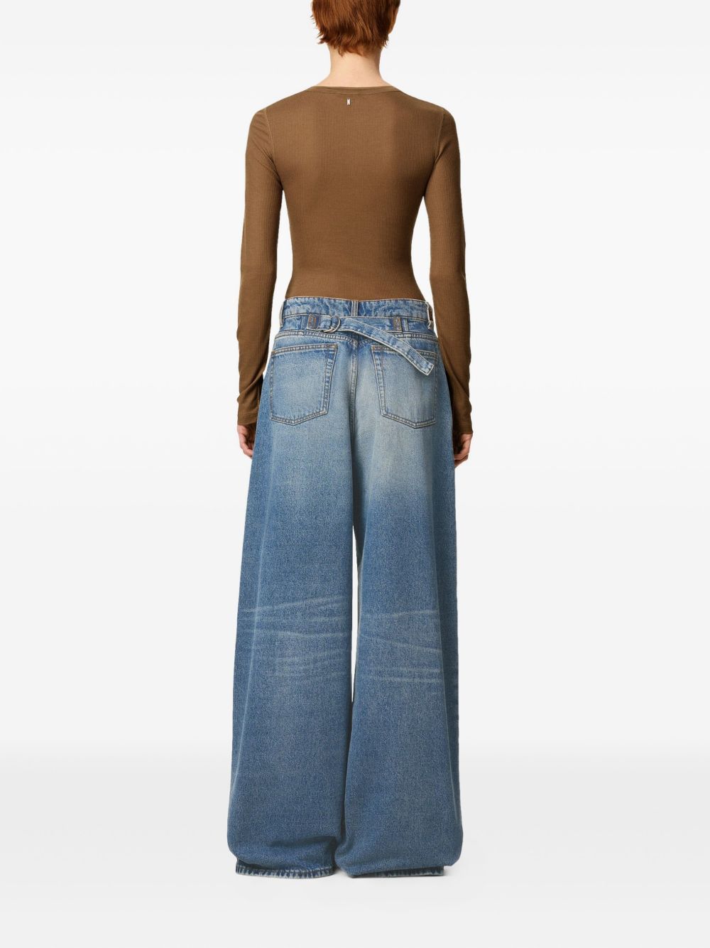 AMI PARIS Wide-Leg Denim Jeans